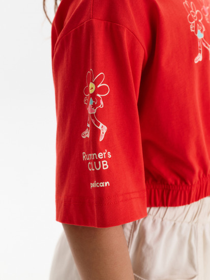 Футболка для девочек кроп-топ