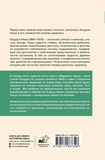 Принципы питания по Кацудзо Ниши. Золотые правила здоровья