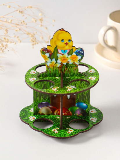 Подставка для 8 яиц в двух ярусах «Цыплёнок»