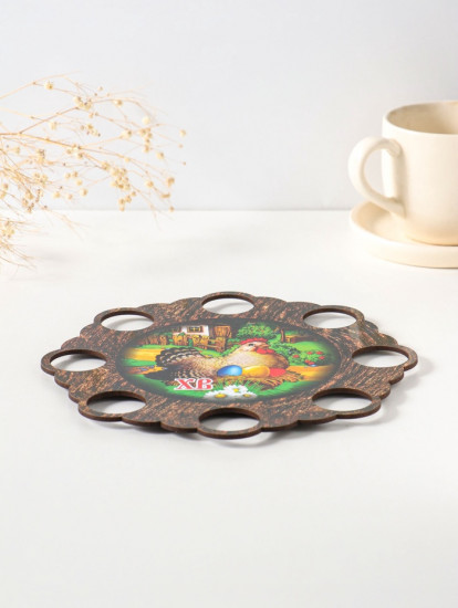 Подставка для 8 яиц на ножках «Курочка»