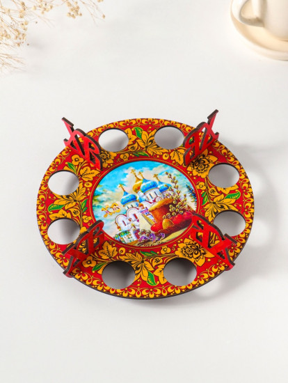 Подставка для 8 яиц «Хохлома»