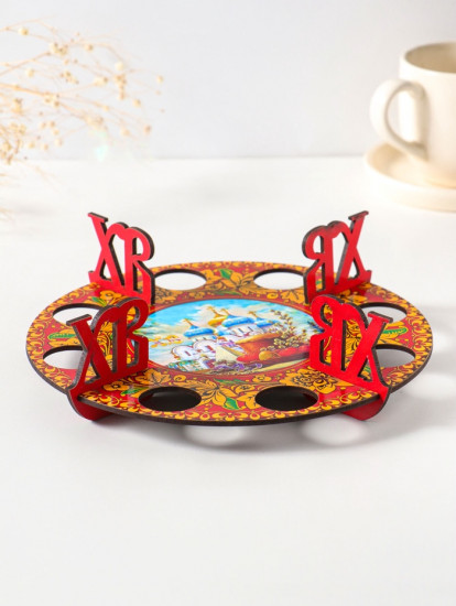 Подставка для 8 яиц «Хохлома»