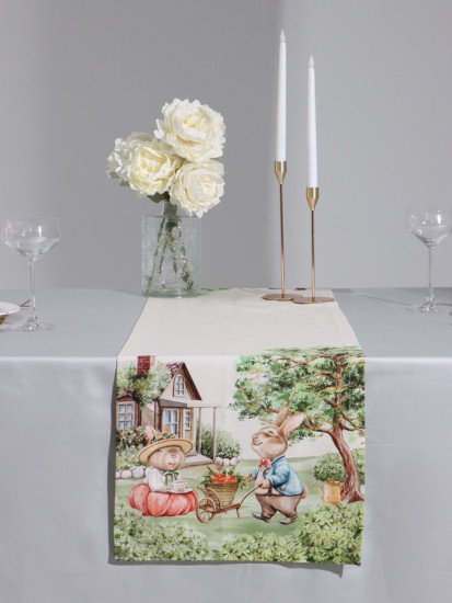 Дорожка пасхальная на стол «Кроличья ферма»
