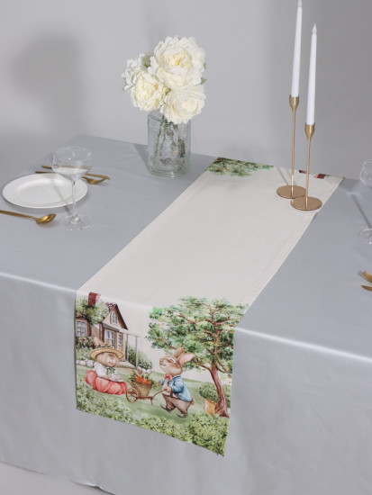 Дорожка пасхальная на стол «Кроличья ферма»