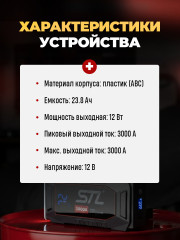 Пусковое зарядное устройство H3000 - Фото 4