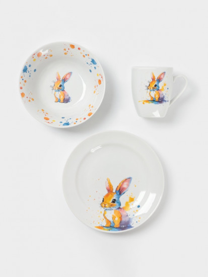 Набор детской посуды «Зайчик»