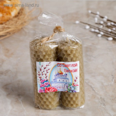 Набор свечей из вощины медовой с добавлением эфирного масла «Корица» - Фото 2