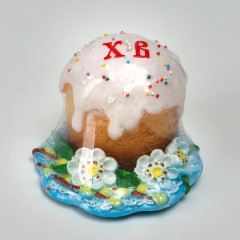 Свеча декоративная «Пасхальный кулич на подставке» - Фото 2