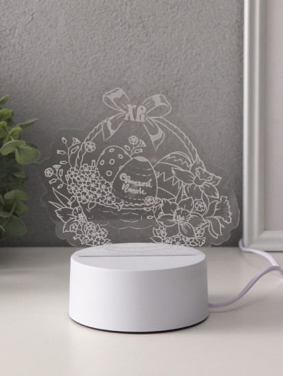 Светильник 3D «Пасхальная корзинка»