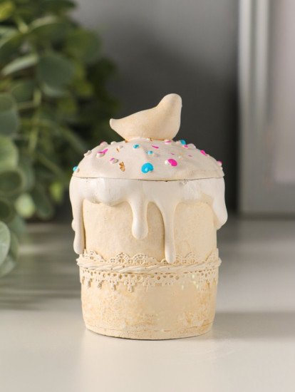 Шкатулка для украшений с крышкой «Кулич пасхальный»