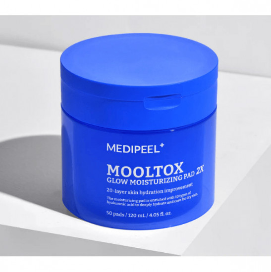 Увлажняющие пэды для лица с гиалуроновой кислотой «Mooltox Glow Moisturizing Pad 2X»