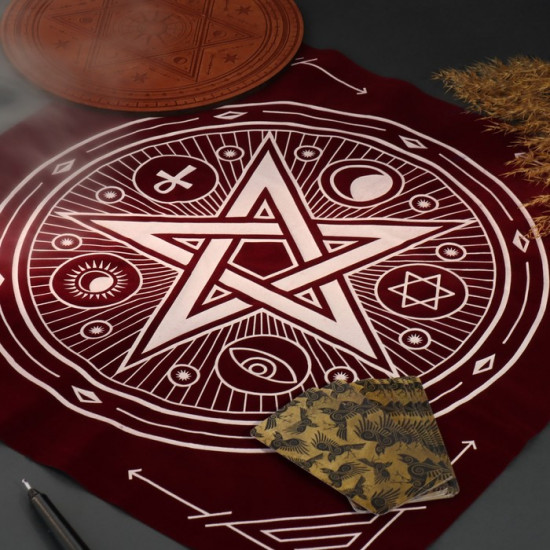 Скатерть для гадания бархатная «Пентаграмма»