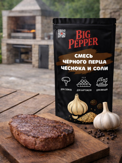 Набор приправ «Паприка сладкая молотая и смесь чёрного перца, чеснока и соли»