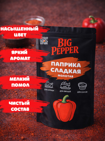 Набор приправ «Паприка сладкая молотая и смесь чёрного перца, чеснока и соли»