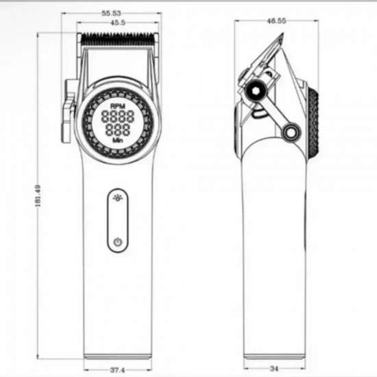 Профессиональная машинка для стрижки волос V-001
