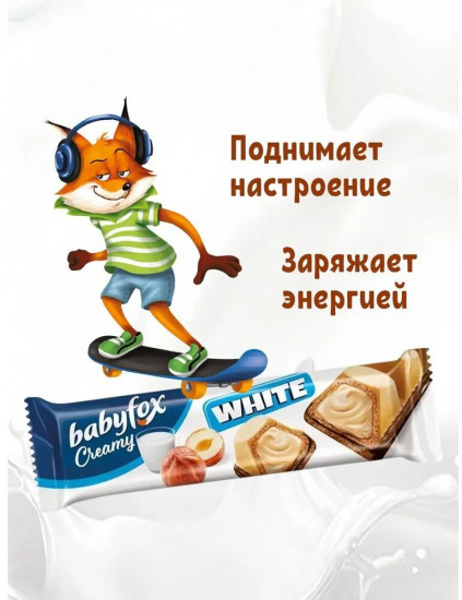 Вафельный батончик с молочно-ореховой начинкой «Creamy White»