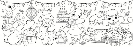 Бояу кітапша «Тәттілер». Раскраска «Десерты»