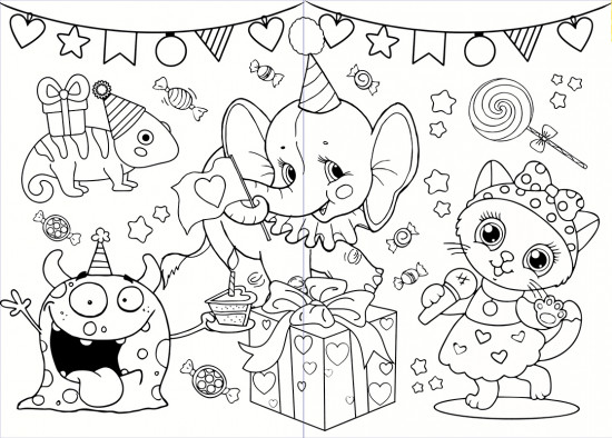 Бояу кітапша «Тәттілер». Раскраска «Десерты»