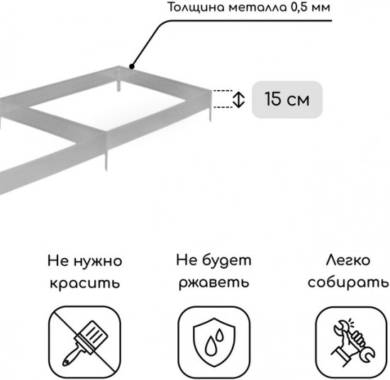 Грядка оцинкованная