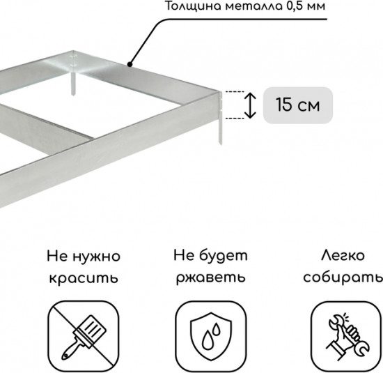 Грядка оцинкованная