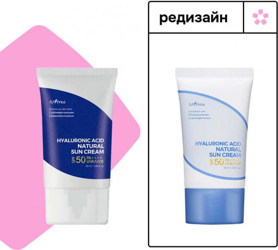 Минеральный солнцезащитный крем «Hyaluronic Acid Natural Sun Cream SPF 50+ PA++++»