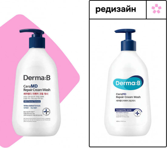 Крем-гель для душа на ламеллярной эмульсии «CeraMD Repair Cream Wash»