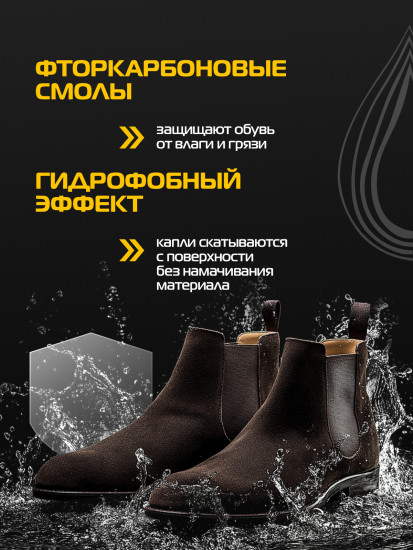 Средство для защиты от воды изделий из гладкой кожи замши нубука велюра и текстиля, цвет Бесцветный