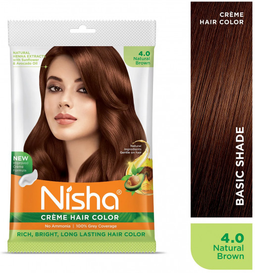 Крем-краска для волос, оттенок 4.0 Natural brown