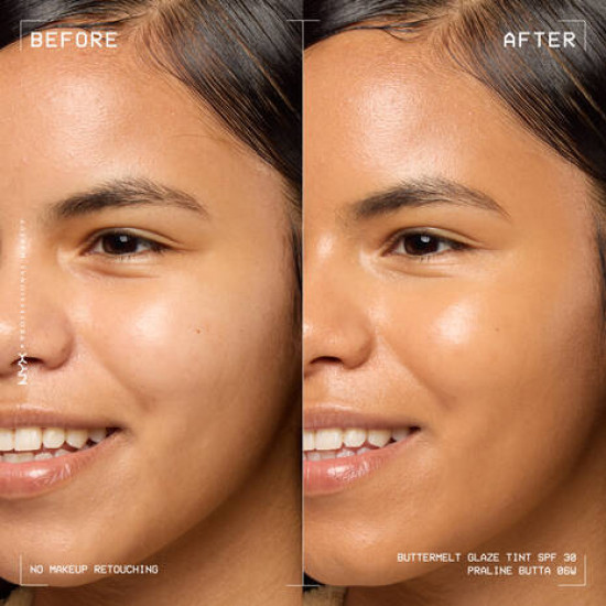 Тональный тинт для лица с эффектом сияния «Buttermelt Glaze» SPF 30, оттенок 06 Praline Butta
