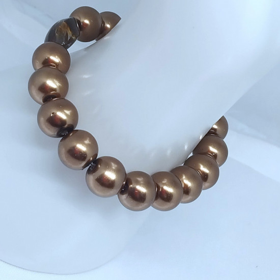 Женский браслет «Кофе Pearl»