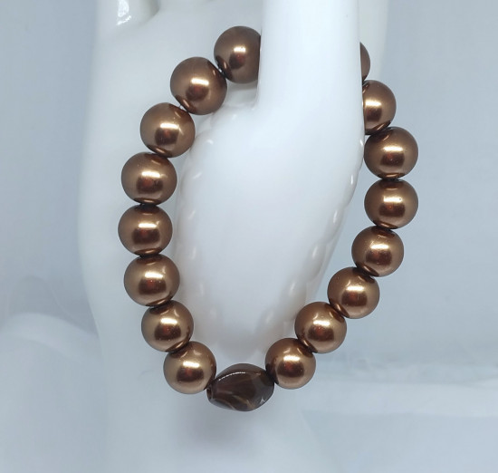Женский браслет «Кофе Pearl»