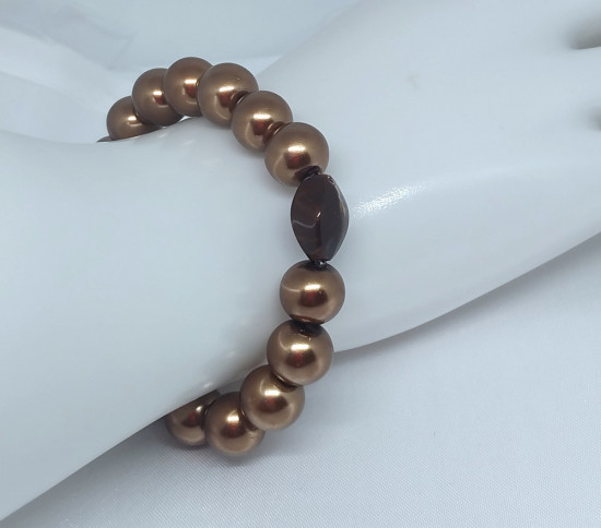 Женский браслет «Кофе Pearl»