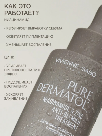 Сыворотка с ниацинамидом и цинком против акне