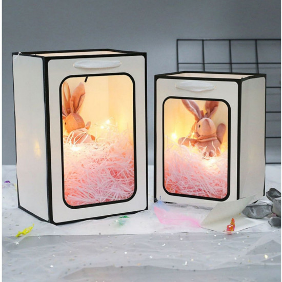 Подарочный пакет с прозрачным окном и карточкой