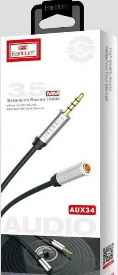 Кабель-удлинитель AUX ET-AUX34 Jack 3.5mm (M) - Jack 3.5mm (F)
