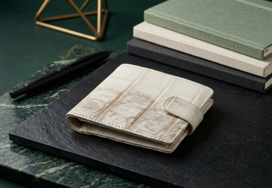 Портмоне из натуральной кожи крокодила