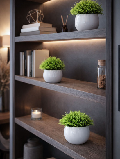 Набор искусственных растений в кашпо