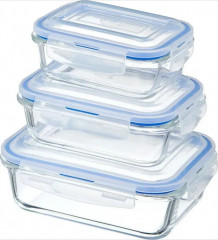 Набор стеклянных контейнеров для хранения продуктов - Фото 3