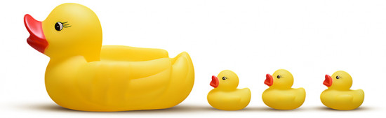 Набор игрушек для купания «Утка и утята»