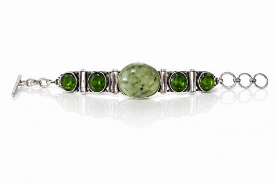 Браслет с принитом и хризолитом «Verdanta»