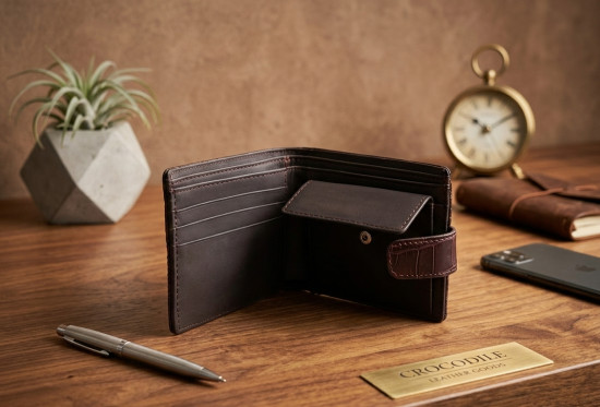 Портмоне из натуральной кожи крокодила