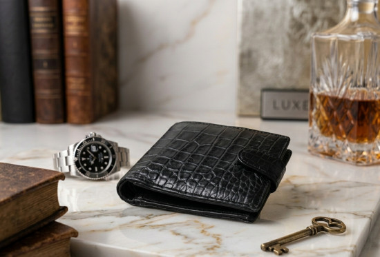 Портмоне из натуральной кожи крокодила