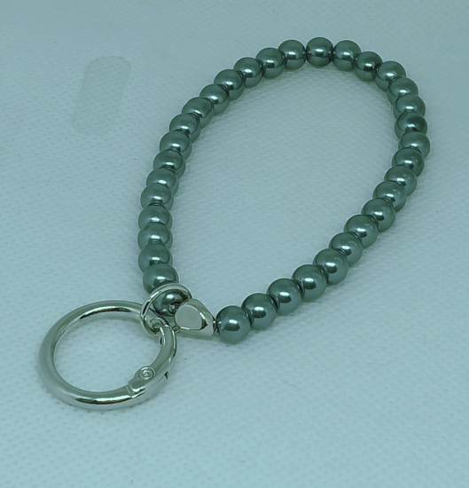 Шнурок-сотуар для смартфона с бусинами серого цвета