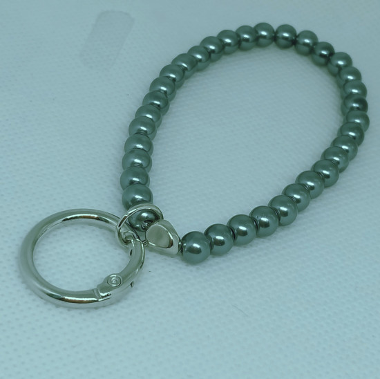 Шнурок-сотуар для смартфона с бусинами серого цвета