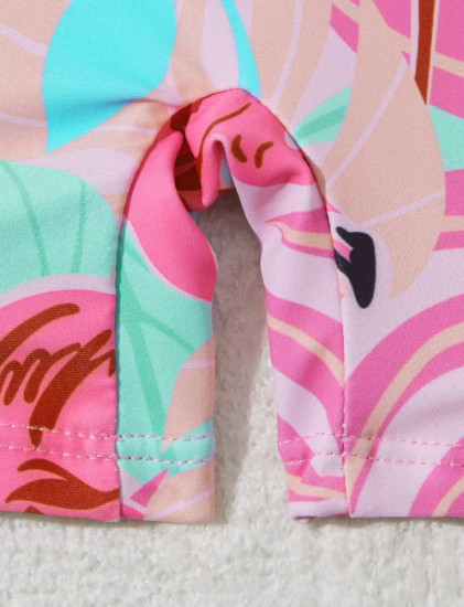 Детский слитный купальник с длинным рукавом для девочек