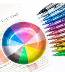 Маркеры-кисти металлик «Brush Metallic Pen» - Фото 3