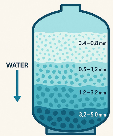 Стеклянный песок для фильтра бассейна