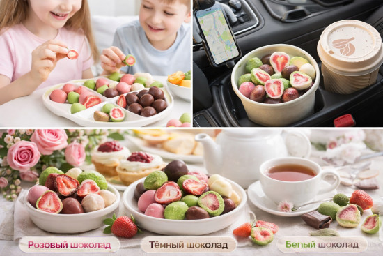 Клубника в шоколаде сублимированная