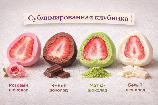 Клубника в шоколаде сублимированная