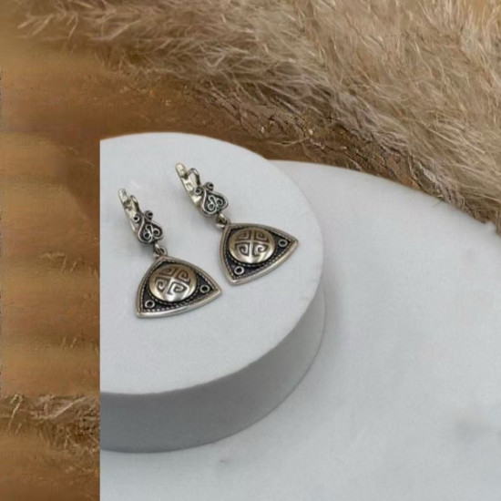 Комплект украшений из бижутерного сплава с этническим узором